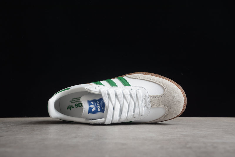 Tenis Adidas Originals Samba Vegan Branco e Verde